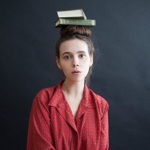 A portrait of the artist.