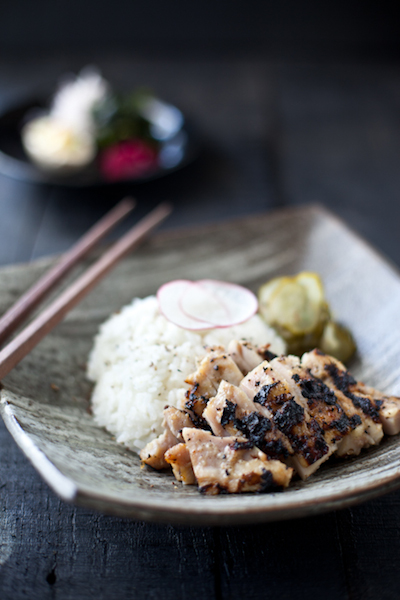 Beautiful shot of wok-fried pork and rice by Seattle-based food photographer Hilary McMullen.