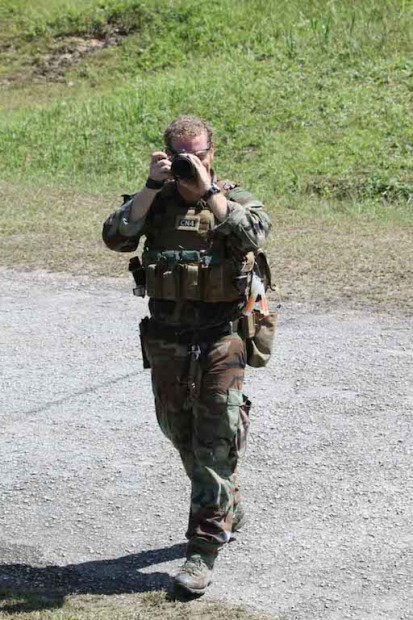 U.S. Naval Officer Daniel Dopler in action — and uniform! Photo courtesy Daniel Dopler.