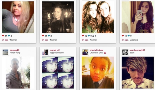 Instagram search results for #selfie.