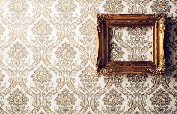 Wallpapered Wall + Frame