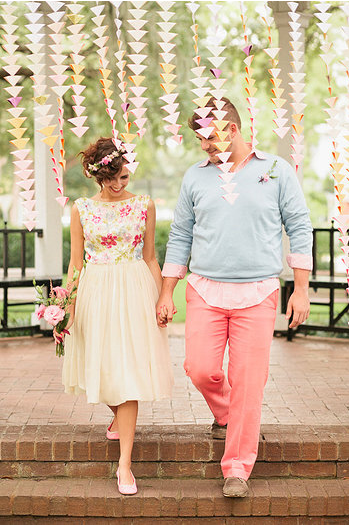 Triangle wedding backdrop