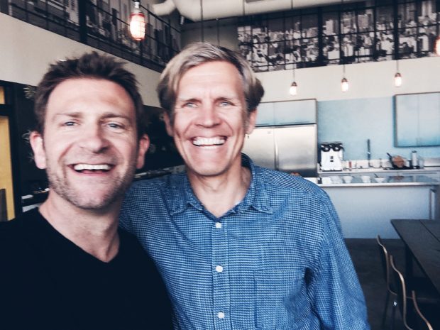 Chase and Mika in CreativeLive San Francisco's lunchroom.