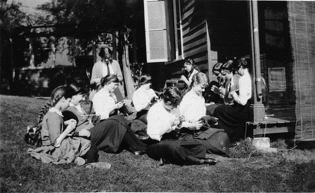 vintage photos of crafting