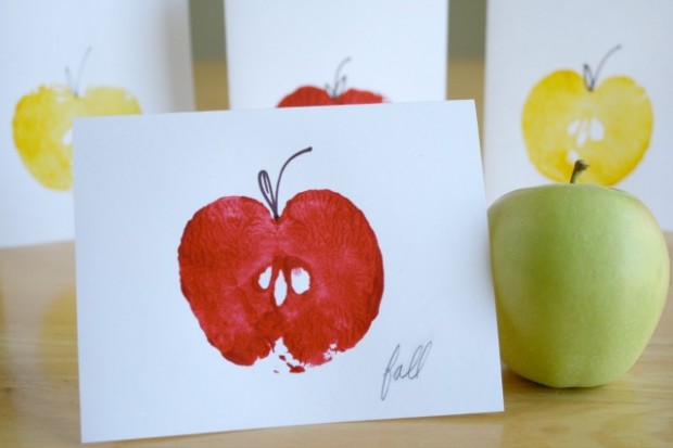 DIY apple stamps 