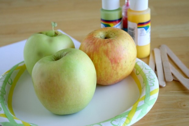 diy apple stamps