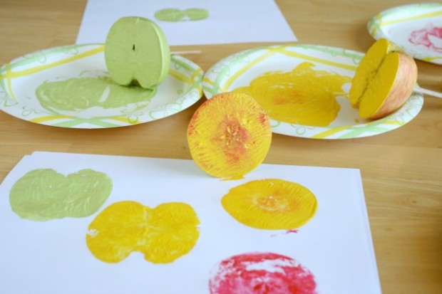 diy apple stamps 