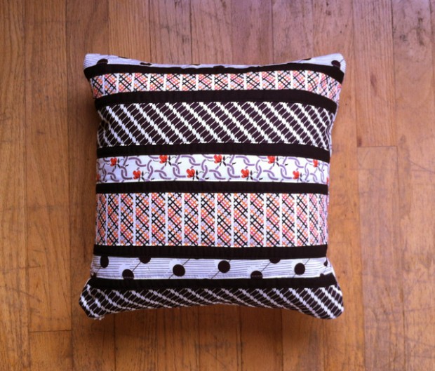 Patchwork Striped Pillow 1