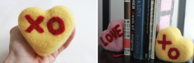 Learn how to make these adorable conversation heart crafts on the CreativeLive blog!