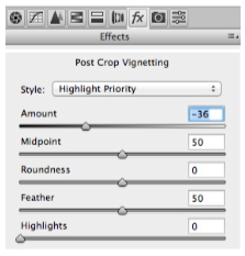 post crop vignetting