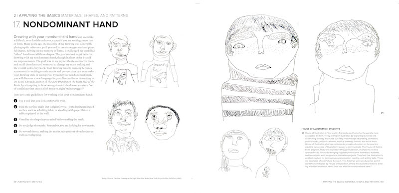 drawing exercises - nondominant hand