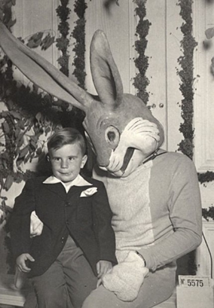 vintage easter photos creepy easter bunny