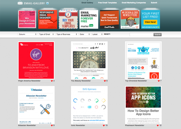 Email Gallery MailChimp Email Newsletter Inspiration