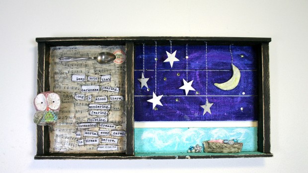 Learn about the supplies you need to create this mixed media art piece on the CreativeLive blog.