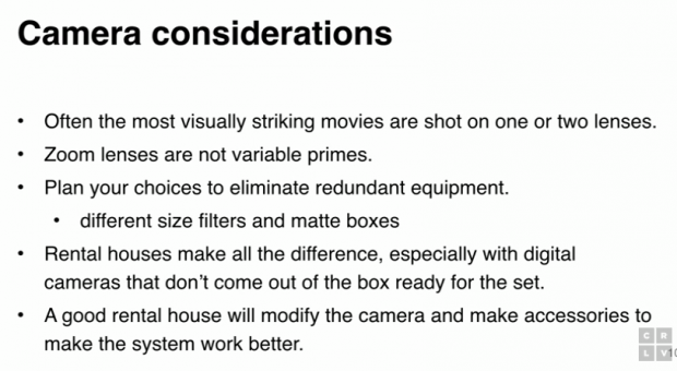 picking the best camera to shoot a movie