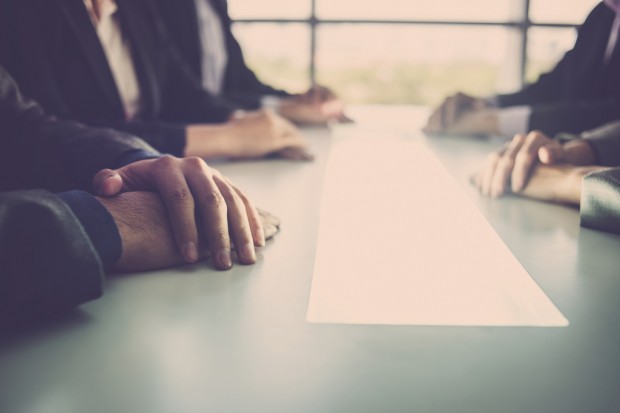 Close-up of business meeting