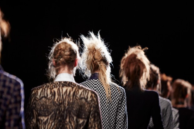 Haider Ackermann backstage at Paris Fashion Week Fall Collection 2015.