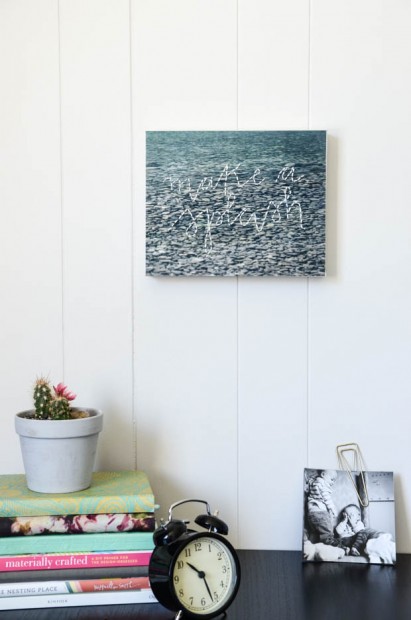 How to Make a DIY Hand Lettered Stitched Photo Canvas on CreativeLive Photo 7