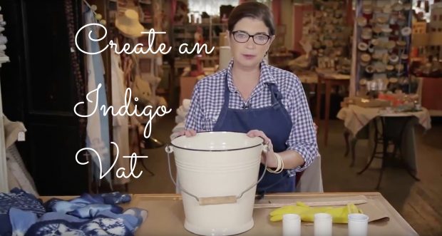 Learn how to create an indigo dye vat with French General and CreativeLive https://blog.creativelive.com/shibori-dyeing-how-to-prepare-an-indigo-dye-vat