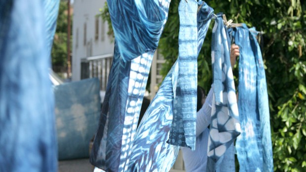 Learn how to make your own indigo dye: https://blog.creativelive.com/shibori-dyeing-how-to-prepare-an-indigo-dye-vat