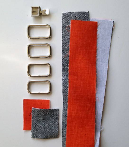 Simple supplies for making awesome handles for your tote bag! https://blog.creativelive.com/diy-tote-bag-add-a-pop-of-color-with-two-sided-fabric-handles/