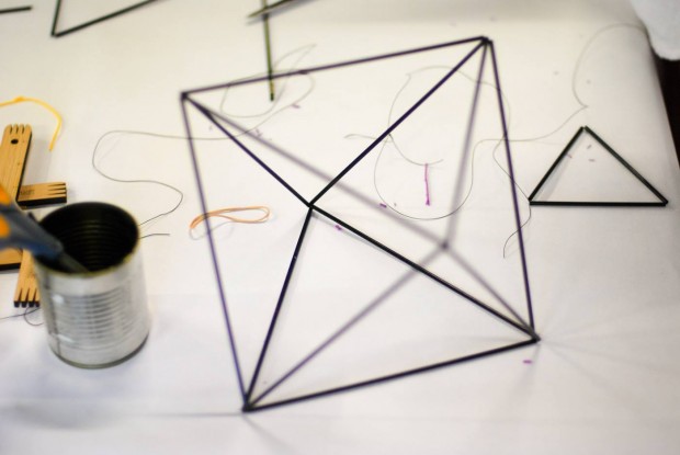 Make your a DIY himmeli mobile with the octahedron tutorial on the CreativeLive blog.