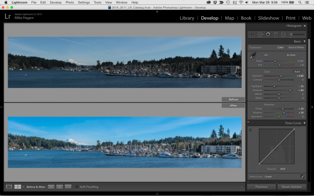 Using Selective Tools in Lightroom CC to Finish Panoramas