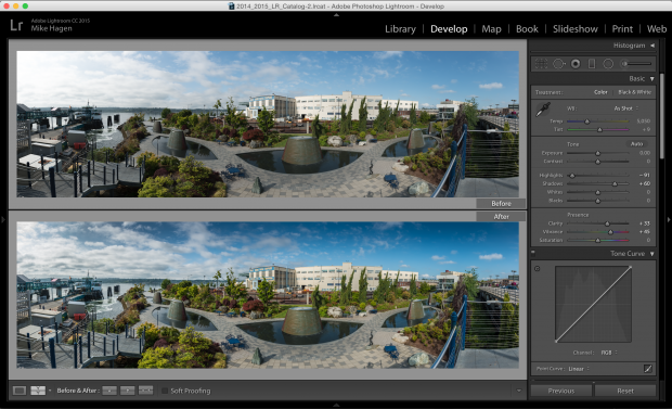 Using Selective Tools in Lightroom CC to Finish Panoramas