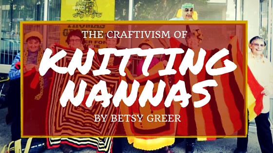 The Knitting Nannas knit, educate, and protest the environmental destruction. The group crafts a better future for their grandchildren.