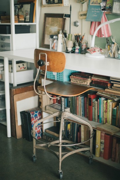 Molly Meng's studio space is a treasure to tour for antique lovers.