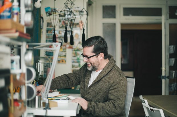 Robert Mahar at work in his inspiring studio. Check out the complete photo collection on the CreativeLive blog.