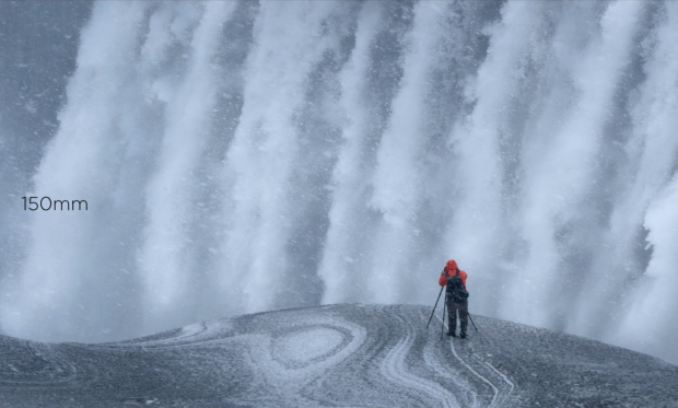 Using a zoom lens for compression at 150mm