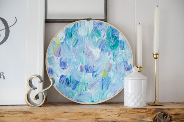 Get tips on using acrylic paints to create totally unique embroidery hoop art on the CreativeLive blog.