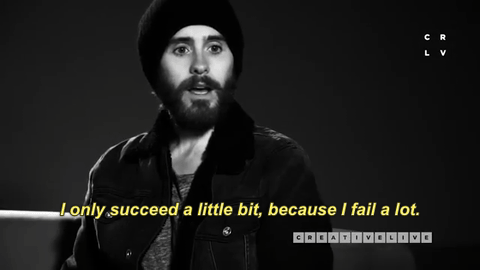 Jared Leto Succeed Because I Fail - RR