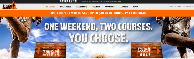 How to Increase Facebook Marketing Conversion Rates with Thematically Matched Images Tough Mudder Large Landing Page