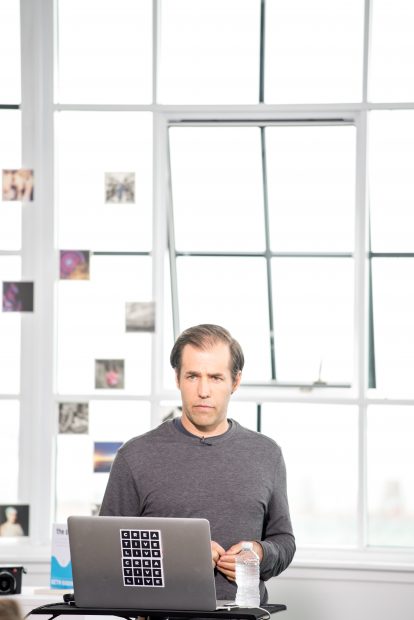 Adam Senatori giving his inspirational In Focus talk during Photo Week 2016