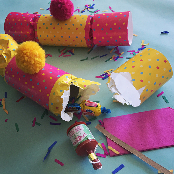 Party crackers, traditionally known as Christmas Crackers, can easily be dressed up as a DIY party favor to celebrate any occasion!