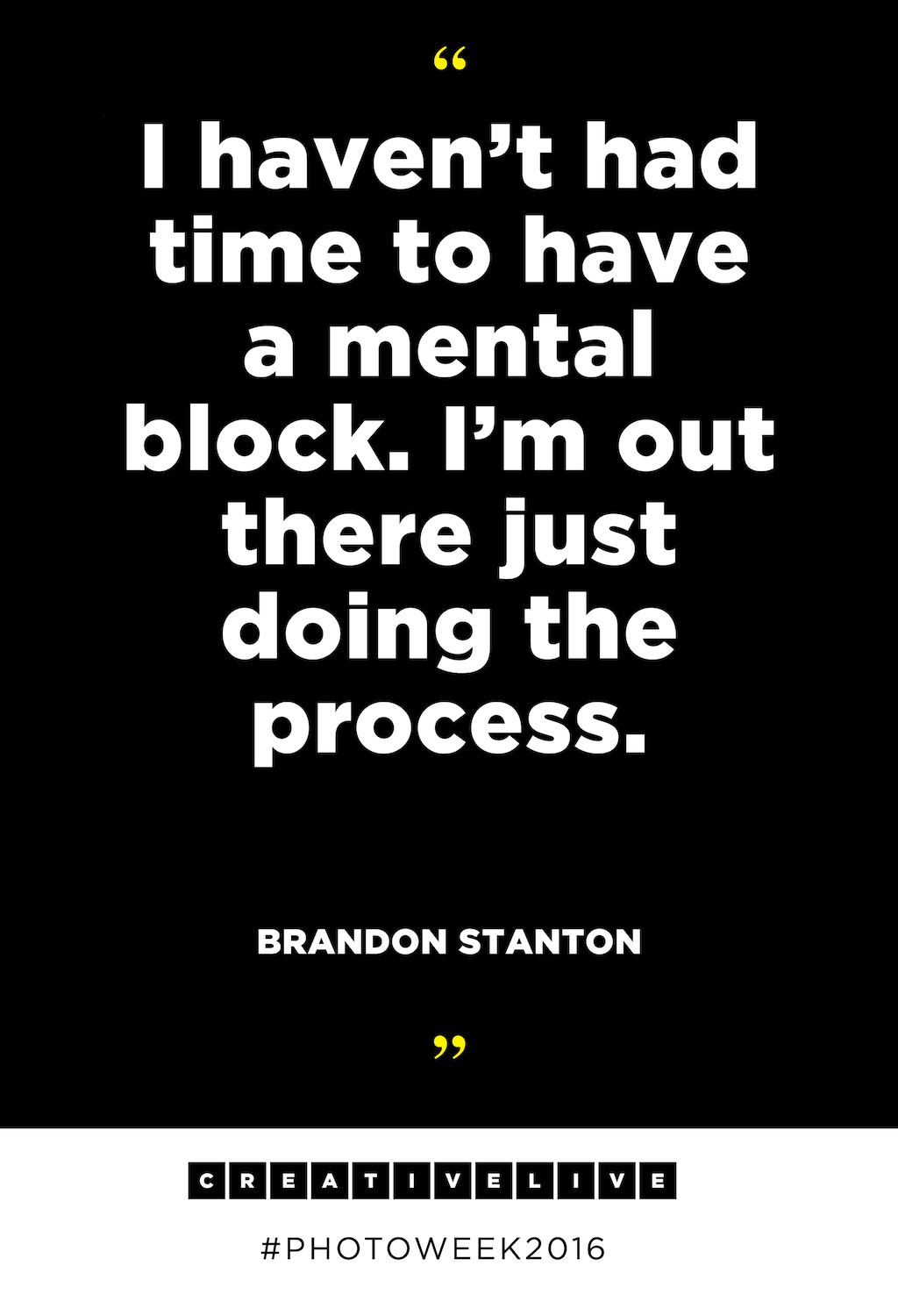 Break through creative blocks by doing the work. 