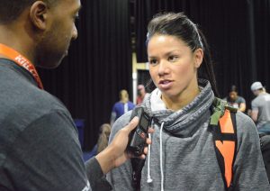 Doc in action conducting interviews for an upcoming article.