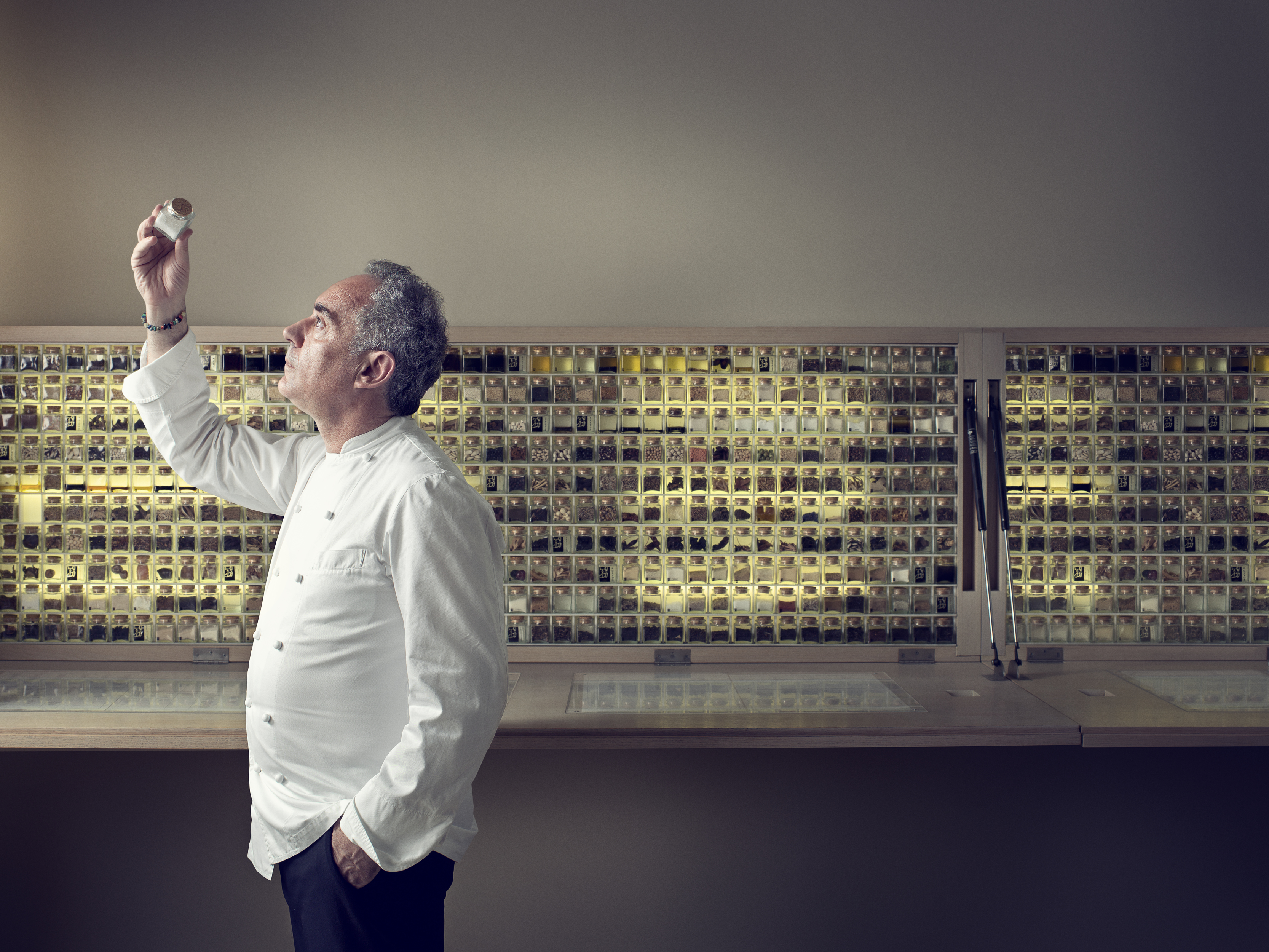 Portrait of chef Ferran Adria in Barcelona by John Keatley for Wired UK.