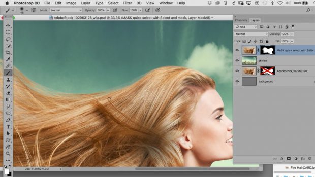 How to mask hair in photoshop
